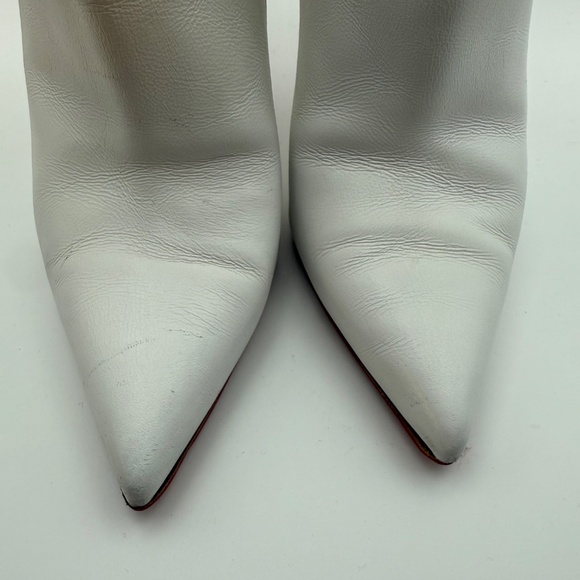 CHRISTIAN LOUBOUTIN SO KATE BOOTY 100 WHITE CALF LEATHER SIZE 41 - Picture 2 of 12